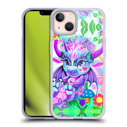Sheena Pike Dragons Cross-Stitch Lil Dragonz Soft Gel Case for Apple iPhone 13
