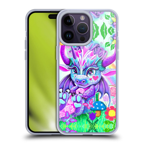 Sheena Pike Dragons Cross-Stitch Lil Dragonz Soft Gel Case for Apple iPhone 14 Pro Max