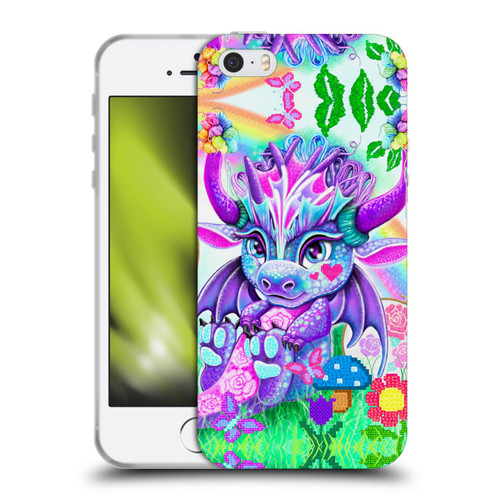 Sheena Pike Dragons Cross-Stitch Lil Dragonz Soft Gel Case for Apple iPhone 5 / 5s / iPhone SE 2016