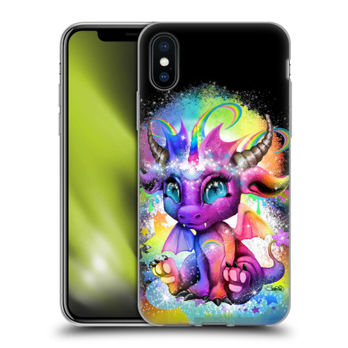 Sheena Pike Dragons Rainbow Lil Dragonz Soft Gel Case for Apple iPhone X / iPhone XS