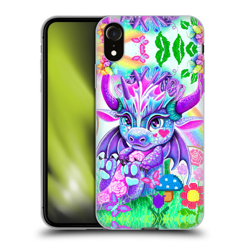 Sheena Pike Dragons Cross-Stitch Lil Dragonz Soft Gel Case for Apple iPhone XR
