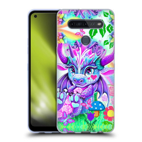 Sheena Pike Dragons Cross-Stitch Lil Dragonz Soft Gel Case for LG K51S