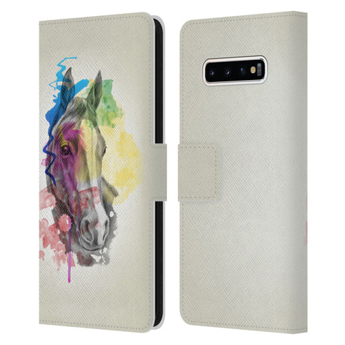 Mark Ashkenazi Animals Horse Leather Book Wallet Case Cover For Samsung Galaxy S10+ / S10 Plus