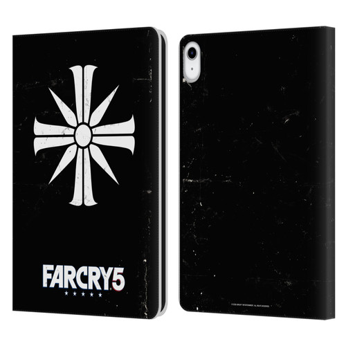 Far Cry 5 Key Art And Logo Distressed Look Cult Emblem Leather Book Wallet Case Cover For Apple iPad 10.9 (2022)