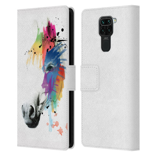 Mark Ashkenazi Animals Horse Portrait Leather Book Wallet Case Cover For Xiaomi Redmi Note 9 / Redmi 10X 4G