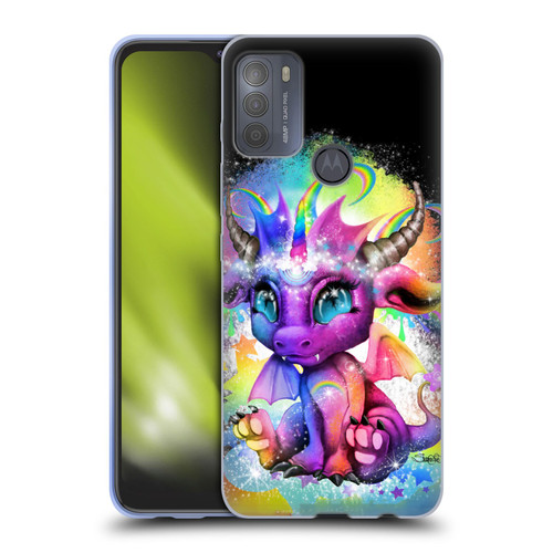 Sheena Pike Dragons Rainbow Lil Dragonz Soft Gel Case for Motorola Moto G50