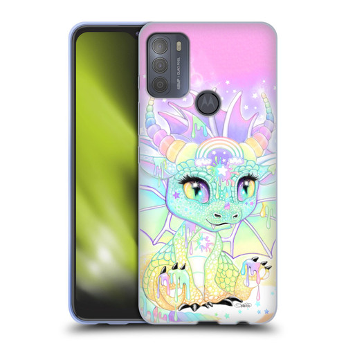 Sheena Pike Dragons Sweet Pastel Lil Dragonz Soft Gel Case for Motorola Moto G50