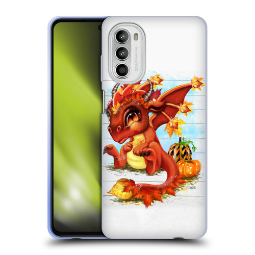 Sheena Pike Dragons Autumn Lil Dragonz Soft Gel Case for Motorola Moto G52