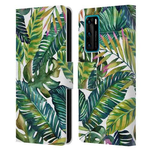 Mark Ashkenazi Banana Life Tropical Leaves Leather Book Wallet Case Cover For Huawei P40 5G