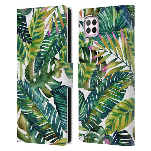 Mark Ashkenazi Banana Life Tropical Leaves Leather Book Wallet Case Cover For Huawei Nova 6 SE / P40 Lite