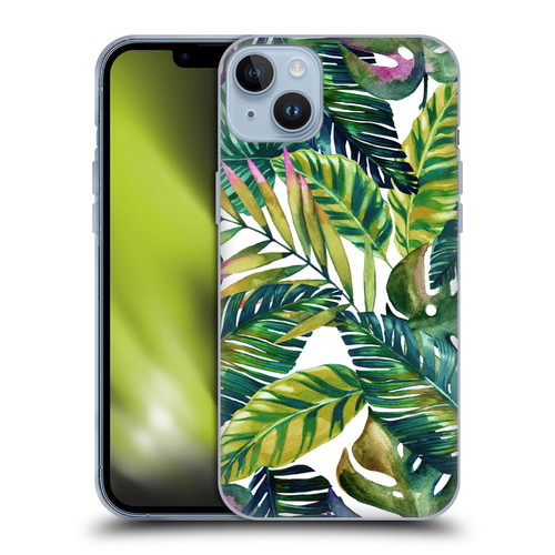 Mark Ashkenazi Banana Life Tropical Leaves Soft Gel Case for Apple iPhone 14 Plus