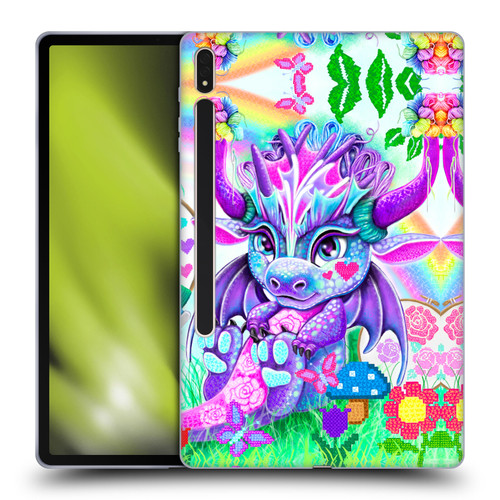 Sheena Pike Dragons Cross-Stitch Lil Dragonz Soft Gel Case for Samsung Galaxy Tab S8 Plus