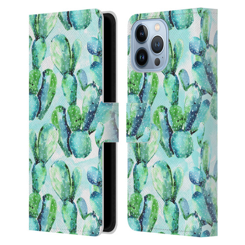Mark Ashkenazi Banana Life Cactus Leather Book Wallet Case Cover For Apple iPhone 13 Pro Max