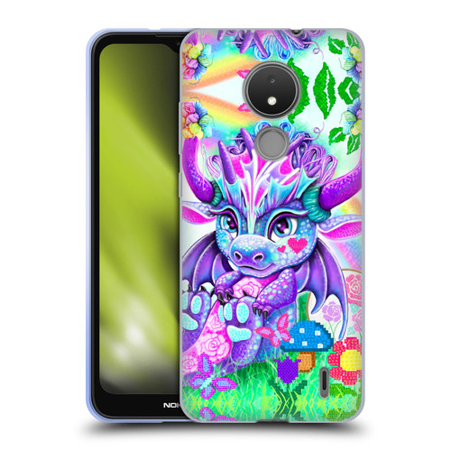 Sheena Pike Dragons Cross-Stitch Lil Dragonz Soft Gel Case for Nokia C21