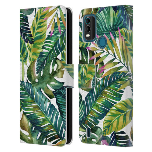 Mark Ashkenazi Banana Life Tropical Leaves Leather Book Wallet Case Cover For Nokia G11 Plus