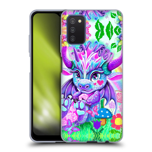 Sheena Pike Dragons Cross-Stitch Lil Dragonz Soft Gel Case for Samsung Galaxy A03s (2021)