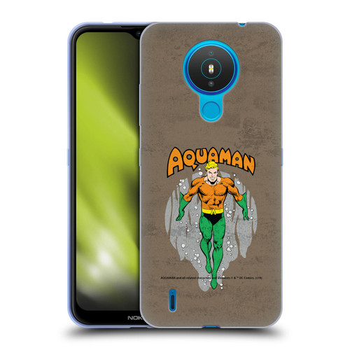 Aquaman DC Comics Fast Fashion Classic Distressed Look Soft Gel Case for Nokia 1.4