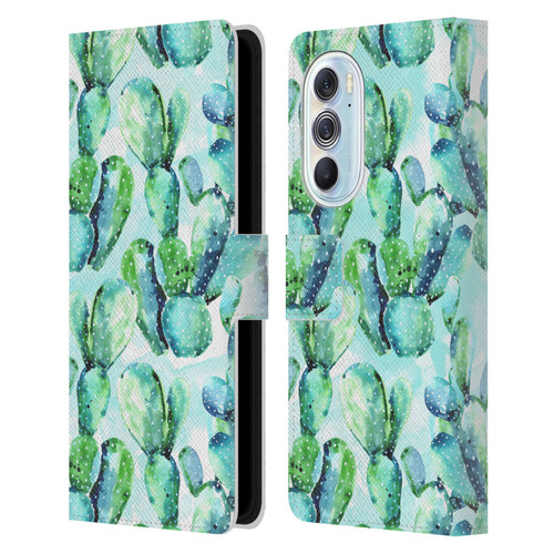 Mark Ashkenazi Banana Life Cactus Leather Book Wallet Case Cover For Motorola Edge X30