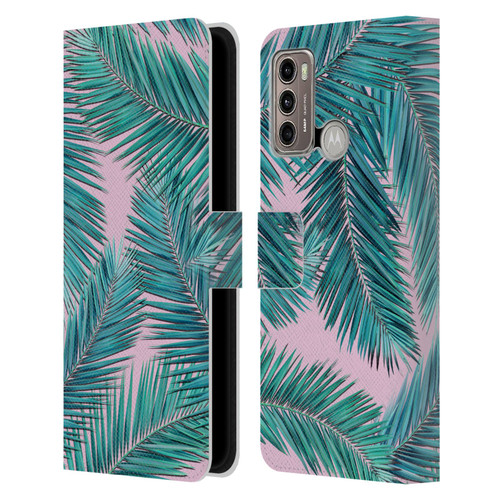 Mark Ashkenazi Banana Life Palm Tree Leather Book Wallet Case Cover For Motorola Moto G60 / Moto G40 Fusion