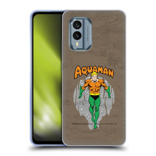 Aquaman DC Comics Fast Fashion Classic Distressed Look Soft Gel Case for Nokia X30