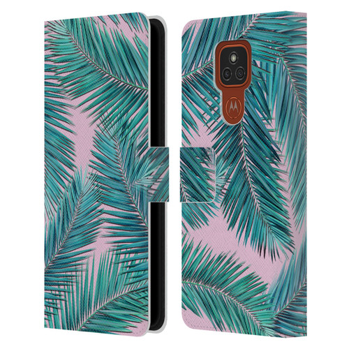 Mark Ashkenazi Banana Life Palm Tree Leather Book Wallet Case Cover For Motorola Moto E7 Plus