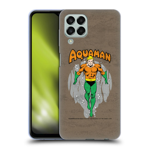 Aquaman DC Comics Fast Fashion Classic Distressed Look Soft Gel Case for Samsung Galaxy M33 (2022)