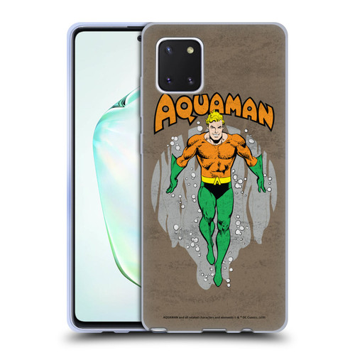 Aquaman DC Comics Fast Fashion Classic Distressed Look Soft Gel Case for Samsung Galaxy Note10 Lite