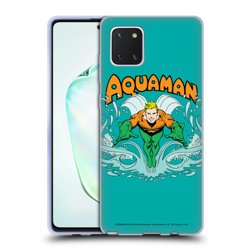 Aquaman DC Comics Fast Fashion Swim Soft Gel Case for Samsung Galaxy Note10 Lite