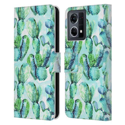 Mark Ashkenazi Banana Life Cactus Leather Book Wallet Case Cover For OPPO Reno8 4G