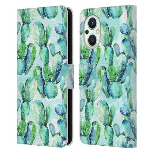 Mark Ashkenazi Banana Life Cactus Leather Book Wallet Case Cover For OPPO Reno8 Lite