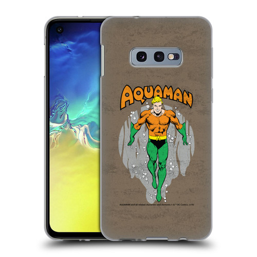 Aquaman DC Comics Fast Fashion Classic Distressed Look Soft Gel Case for Samsung Galaxy S10e
