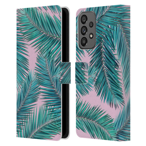 Mark Ashkenazi Banana Life Palm Tree Leather Book Wallet Case Cover For Samsung Galaxy A73 5G (2022)