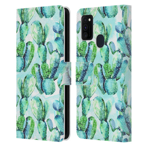 Mark Ashkenazi Banana Life Cactus Leather Book Wallet Case Cover For Samsung Galaxy M30s (2019)/M21 (2020)