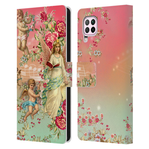 Mark Ashkenazi Florals Angels Leather Book Wallet Case Cover For Huawei Nova 6 SE / P40 Lite