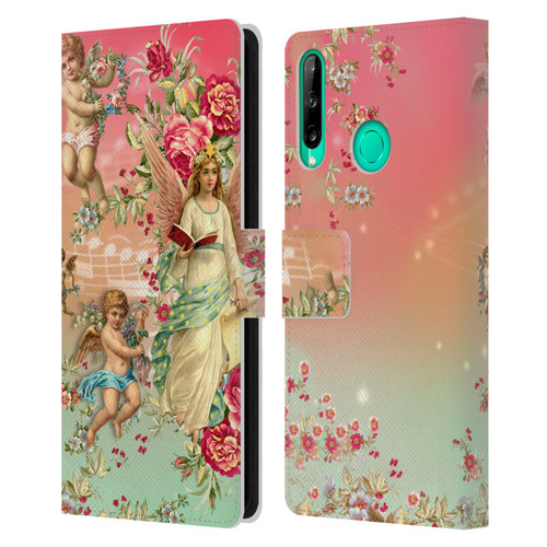 Mark Ashkenazi Florals Angels Leather Book Wallet Case Cover For Huawei P40 lite E
