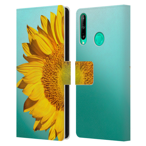 Mark Ashkenazi Florals Sunflowers Leather Book Wallet Case Cover For Huawei P40 lite E