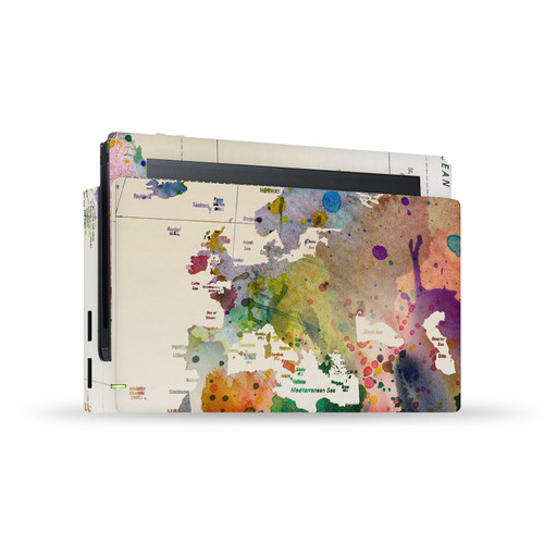 Mark Ashkenazi Art Mix Map Of The World Vinyl Sticker Skin Decal Cover for Nintendo Switch Console & Dock