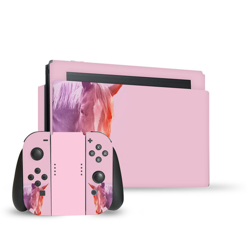 Mark Ashkenazi Art Mix Pastel Horse Vinyl Sticker Skin Decal Cover for Nintendo Switch Bundle