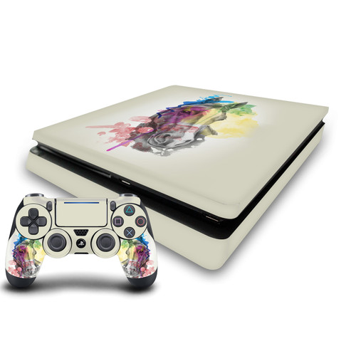 Mark Ashkenazi Art Mix Horse Vinyl Sticker Skin Decal Cover for Sony PS4 Slim Console & Controller