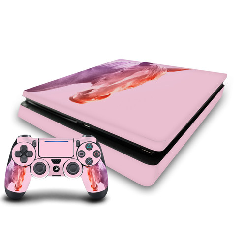 Mark Ashkenazi Art Mix Pastel Horse Vinyl Sticker Skin Decal Cover for Sony PS4 Slim Console & Controller