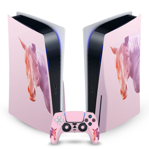 Mark Ashkenazi Art Mix Pastel Horse Vinyl Sticker Skin Decal Cover for Sony PS5 Disc Edition Bundle