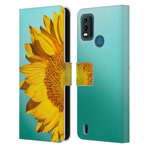 Mark Ashkenazi Florals Sunflowers Leather Book Wallet Case Cover For Nokia G11 Plus