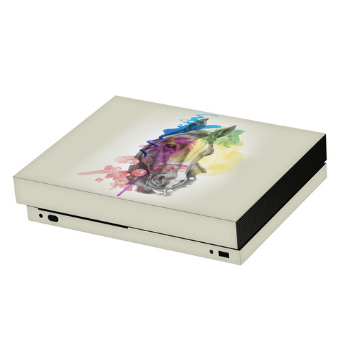 Mark Ashkenazi Art Mix Horse Vinyl Sticker Skin Decal Cover for Microsoft Xbox One X Console