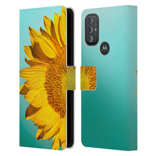 Mark Ashkenazi Florals Sunflowers Leather Book Wallet Case Cover For Motorola Moto G10 / Moto G20 / Moto G30
