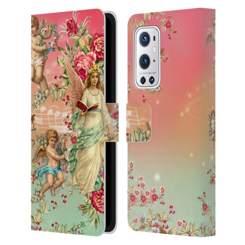 Mark Ashkenazi Florals Angels Leather Book Wallet Case Cover For OnePlus 9 Pro