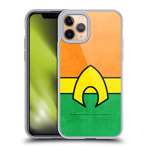 Aquaman DC Comics Logo Uniform 2 Soft Gel Case for Apple iPhone 11 Pro