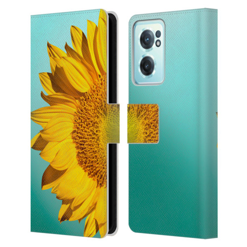 Mark Ashkenazi Florals Sunflowers Leather Book Wallet Case Cover For OnePlus Nord CE 2 5G