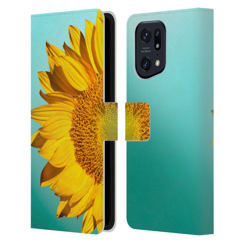 Mark Ashkenazi Florals Sunflowers Leather Book Wallet Case Cover For OPPO Find X5 Pro