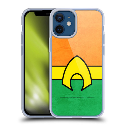 Aquaman DC Comics Logo Uniform 2 Soft Gel Case for Apple iPhone 12 Mini