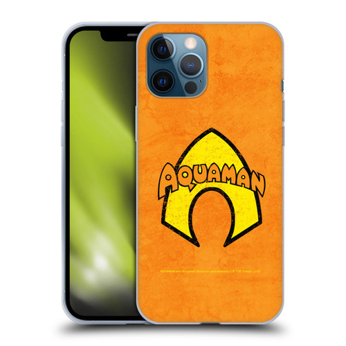Aquaman DC Comics Logo Classic Distressed Look Soft Gel Case for Apple iPhone 12 Pro Max